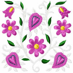 Flowers And Tree Embroidery Design 5 Flowers And Tree Embroidery Design 5